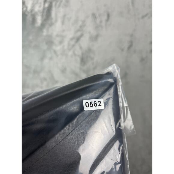 LOGO Lori Goldstein Faux Leather Joggers 10 Black Stretchy Pleather Minimalist - Picture 15 of 16